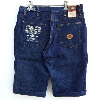 画像1: 【CRACKLIMB】 AMKZ DENIM HALF PANT