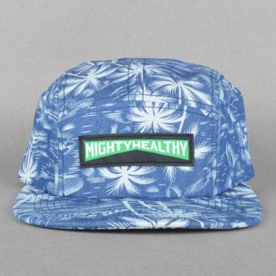 画像1: ＊SALE＊【MIGHTY HEALTHY】 INDIGO PALMS 5 PANEL CAP