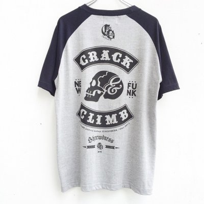 画像3: 【CRACKLIMB】 9thSUR RAGLAN TEE (GRY/NYV)