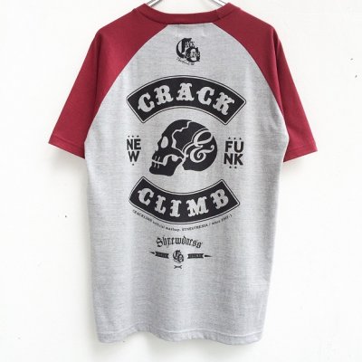 画像3: 【CRACKLIMB】 9thSUR RAGLAN TEE (GRY/WIN)