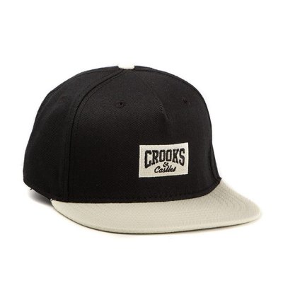 画像1: 【CROOKS&CASTLES】 CORE LOGO SNAPBACK CAP (BLK/CLM)