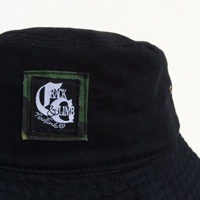 画像1: 【CRACKLIMB】 LOGO BUCKET HAT (BLK)