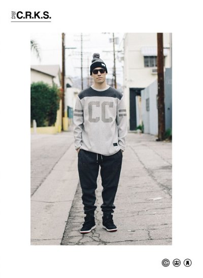 画像1: 【CROOKS&CASTLES】 WILLIS RIBBED CREWNECK