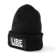 画像1: 【LIBE BRAND】 BIG LOGO KNIT CAP (BLK) (1)