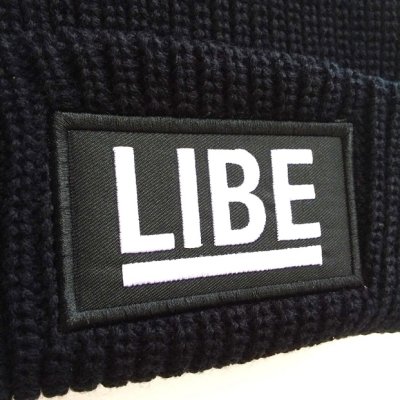 画像1: 【LIBE BRAND】 BIG LOGO KNIT CAP (BLK)