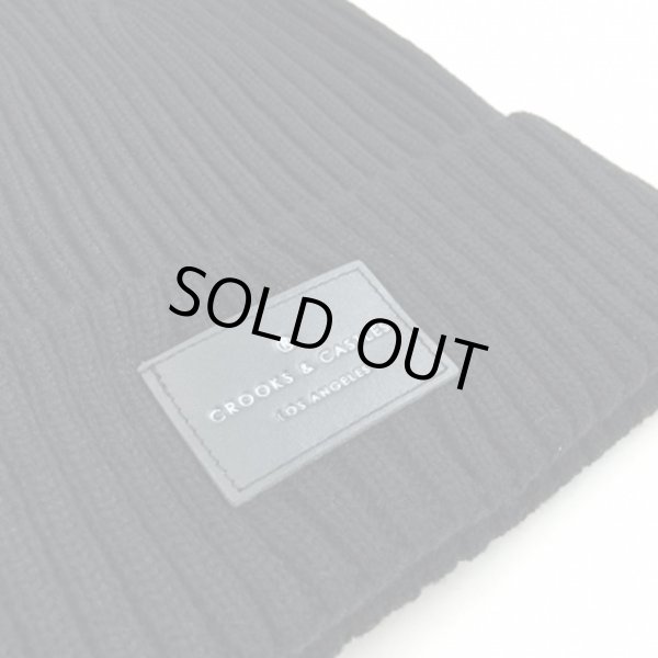 画像2: 【CROOKS&CASTLES】 REGAL KNIT CAP (BLK) (2)