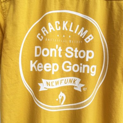 画像2: 【CRACKLIMB】 Don't Stop Keep Going SHIRT (YELOW)