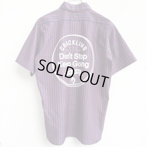 画像2: 【CRACKLIMB】 Don't Stop Keep Going SHIRT (NYV/RED) (2)
