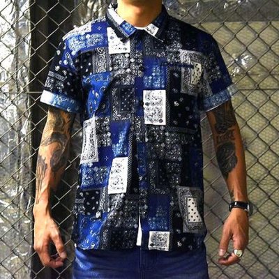 画像1: 【FLIP THE SCRIPT】 P.BANDANA SHORTSLEEVE SHIRT 