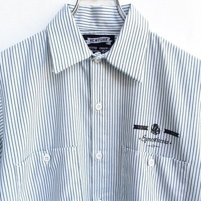 画像1: 【CRACKLIMB】 FLAG WORK SHIRT (WHT/GRN)