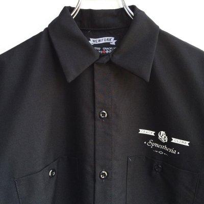 画像1: 【CRACKLIMB】 FLAG WORK SHIRT (BLK)