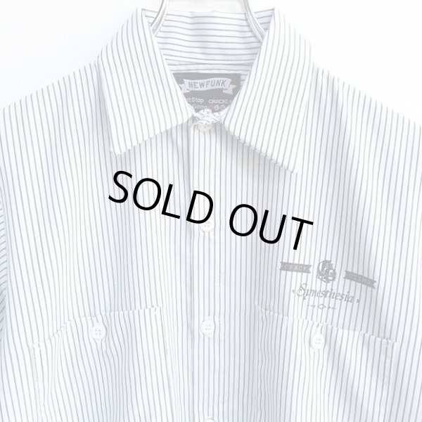 画像3: 【CRACKLIMB】 FLAG WORK SHIRT (WHT/GRN) (3)