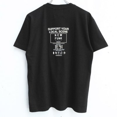 画像1: 【NEWFUNK × LIBE BRAND】 UPSIDE DOWN BIG LOGO TEE (BLK)