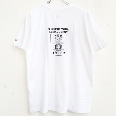 画像1: 【NEWFUNK × LIBE BRAND】 UPSIDE DOWN BIG LOGO TEE (WHT)