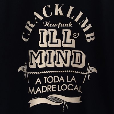 画像1: 【CRACKLIMB】 ILL MIND TEE (BLACK)