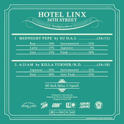 画像1: DJ D.A.I. & KILLA TURNER / B.D. 『HOTEL LINX』