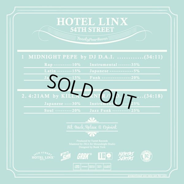 画像2: DJ D.A.I. & KILLA TURNER / B.D. 『HOTEL LINX』 (2)