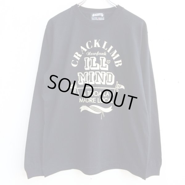 画像1: 【CRACKLIMB】 ILL MIND LONG TEE (BLACK)  (1)