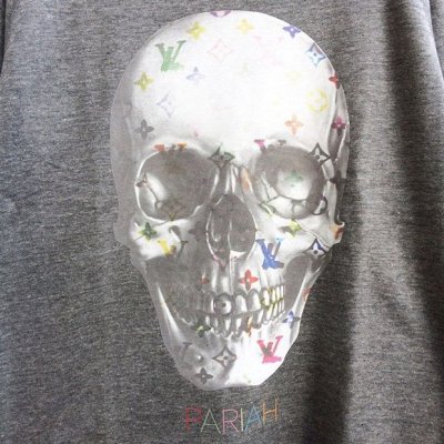 画像1: 【SQUARE】 LV SKULL CREW NECK SWEAT (GRAY)