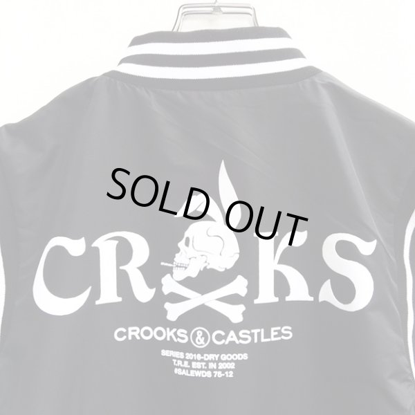 画像5: 【CROOKS&CASTLES】 THE PLAYER STADIUM JACKET (BLACK) (5)