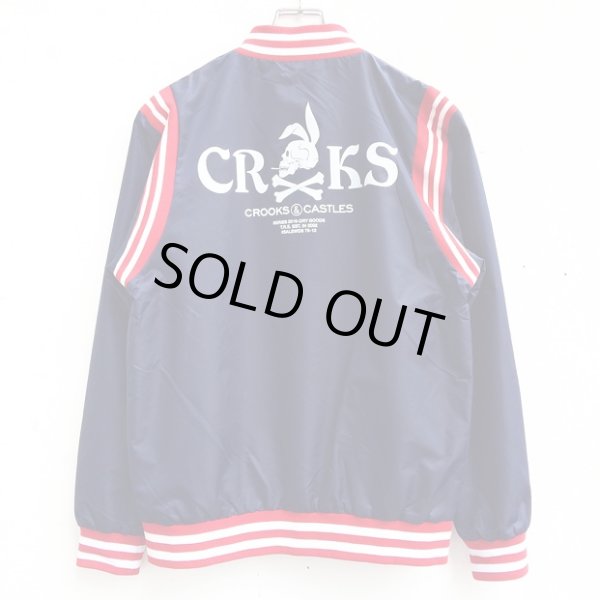画像2: 【CROOKS&CASTLES】 THE PLAYER STADIUM JACKET (NAVY) (2)