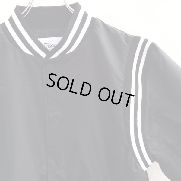画像3: 【CROOKS&CASTLES】 THE PLAYER STADIUM JACKET (BLACK) (3)