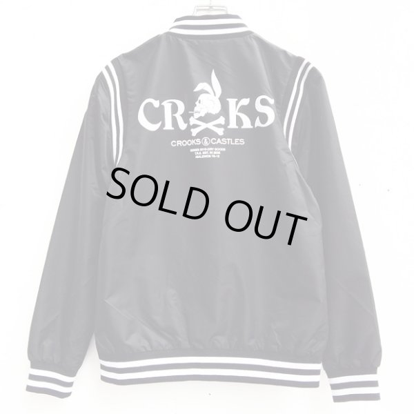 画像2: 【CROOKS&CASTLES】 THE PLAYER STADIUM JACKET (BLACK) (2)
