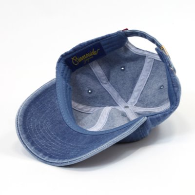 画像2: 【RIVAXIDE】 RIVAXIDE 'CONVEX LOGO' DENIM CAP (LIGHT INDIGO)