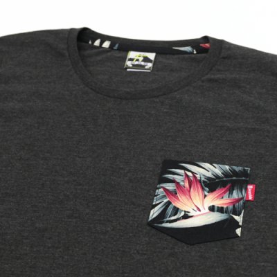 画像1: 【RIVAXIDE】 RIVAXIDE 'Strelitzia Pocket' T-shirt (HEATHER BLACKxBLACK)