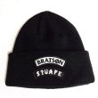 画像1: 【SQUARE】 BRATSON×SQAR COLLABO KNIT CAP "LOGO DESIGN" (1)