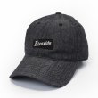 画像1: 【RIVAXIDE】 RIVAXIDE 'CONVEX LOGO' WASH DENIM CAP (BLACKxBLACK) (1)