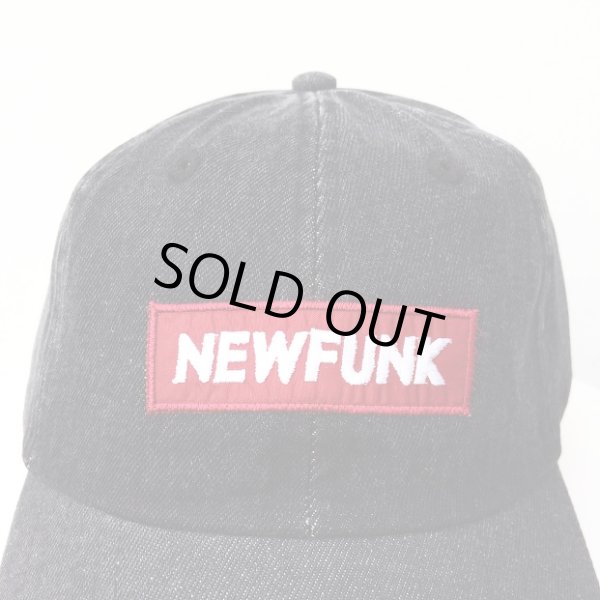 画像2: 【CRACKLIMB】 NF BOX LOGO DENIM 6 PANEL CAP (BLACK) (2)