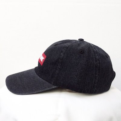 画像1: 【CRACKLIMB】 NF BOX LOGO DENIM 6 PANEL CAP (BLACK)