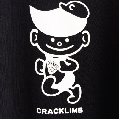 画像2: 【CRACKLIMB】 クラッ君 TEE (BLACK)