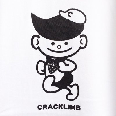 画像2: 【CRACKLIMB】 クラッ君 TEE (WHITE)