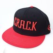 画像1: 【CRACKLIMB】 CRACK SNAPBACK CAP (BLACK×RED) (1)