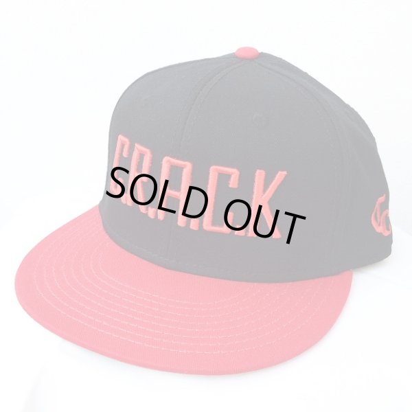 画像1: 【CRACKLIMB】 CRACK SNAPBACK CAP (BLACK×RED) (1)