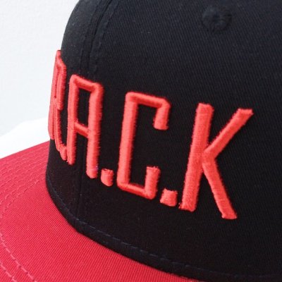 画像1: 【CRACKLIMB】 CRACK SNAPBACK CAP (BLACK×RED)
