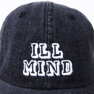 画像1: 【CRACKLIMB】 ILL MIND DENIM 6 PANEL CAP (BLACK DENIM)