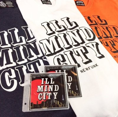 画像2: 【CRACKLIMB】 ILL MIND CITY TEE + CD-R SET (Heather Navy)