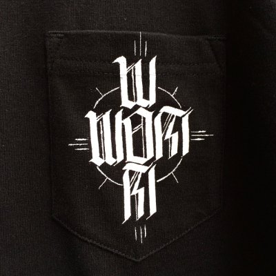 画像1: 【LIBE BRAND×ESOW】WOM CROSS POCKET TEE (BLACK)