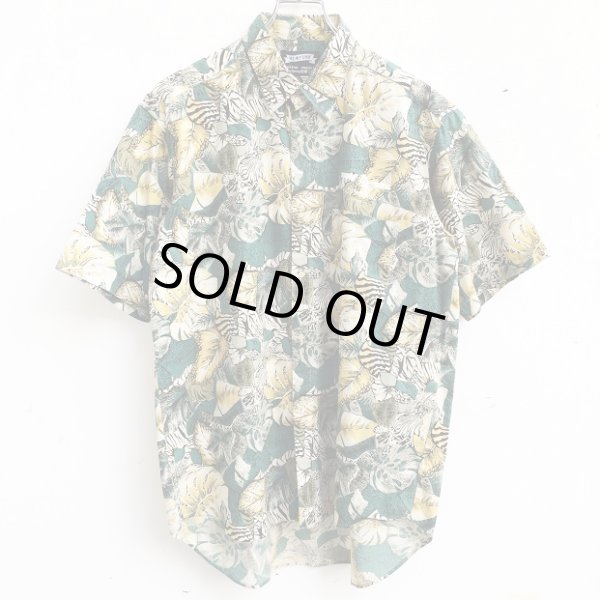 画像1: 【CRACKLIMB】 BOTANICAL PATTERN SHIRT (B/G) (1)