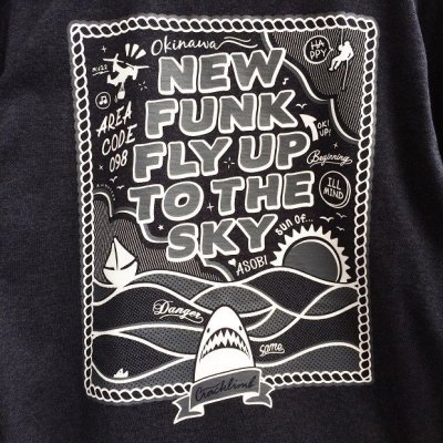 画像1: 【CRACKLIMB】 FLY UP TEE (Heather Navy)