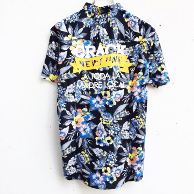 画像2: 【CRACKLIMB】FLOUR PATTERN SHIRT (BLU)