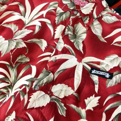 画像1: Botanical Aloha Shirt (RED)