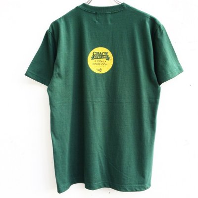 画像1: 【CRACKLIMB】 FLAG TEE (D.GREEN)