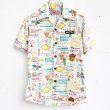 画像1: ALOHA CARTOON SHIRT (WHITE) (1)