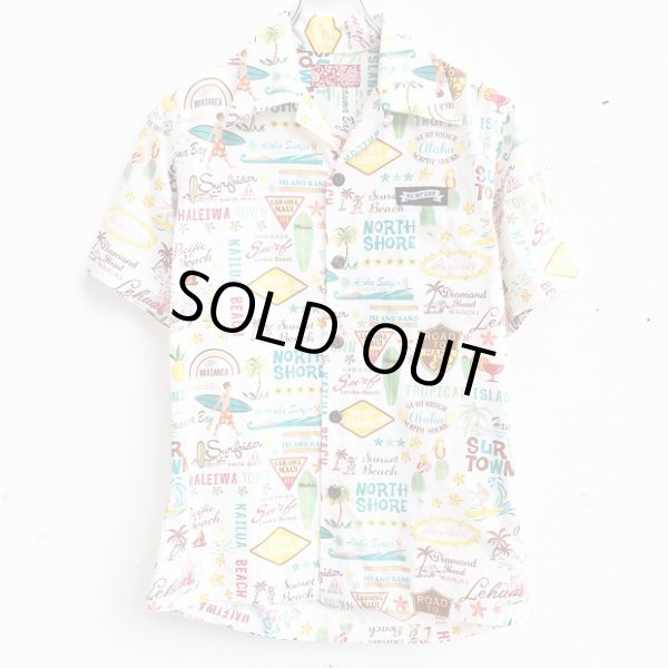 画像1: ALOHA CARTOON SHIRT (WHITE) (1)