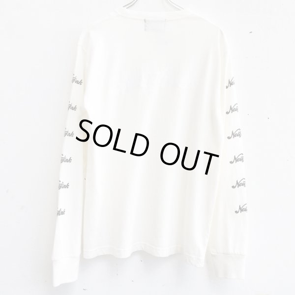 画像2: 【CRACKLIMB】'17 NEWFUNK LOGO WASH LONG TEE (WHITE) (2)