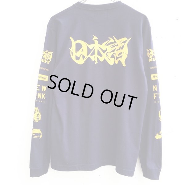 画像2: 【CRACKLIMB】 日本語 LONG TEE (NAVY) (2)